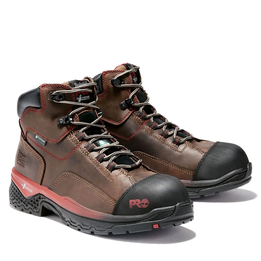 Botas de Trabajo Masculino - Timberland Pro® Bosshog 6 Comp Toe - BDTLN8542 - Marrom/Pretas
